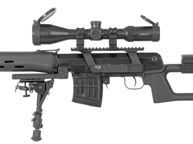 Кронштейн GTS Q.124 боковой небыстросъёмный низкий Picatinny СВД/Тигр 20 слотов