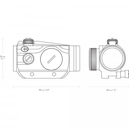 Прицел коллиматорный Hawke Red Dot Sights Vantage 1X25 IR FP WP (12106) Закрытый DOT 3 MOA