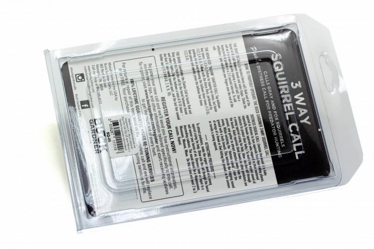 Манок пневматический на хищника 2 в 1 Buck Gardner Squirrel Call SQ-05 крик белки и паника хищника Коричневый