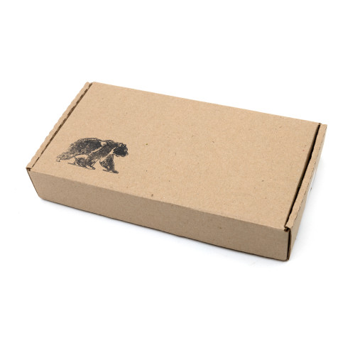 Портмоне Пергама Медведь из натуральной кожи Чёрный