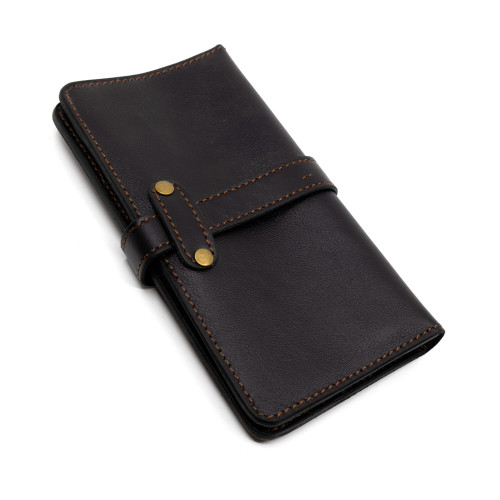 Портмоне Пергама Медведь из натуральной кожи Чёрный