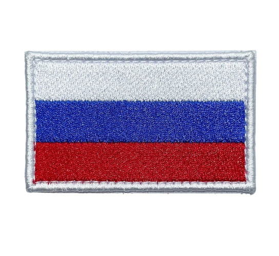 Шеврон тактический RusForce Флаг России 6х4 см триколор белый