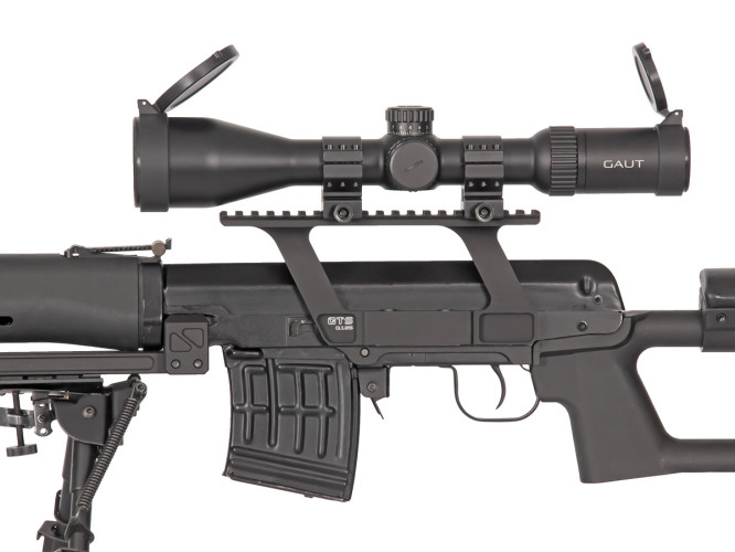Кронштейн GTS Q.125 боковой небыстросъёмный высокий Picatinny СВД/Тигр 20 слотов