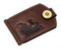 Купюродержатель Пергама Утка из натуральной кожи Коричневый