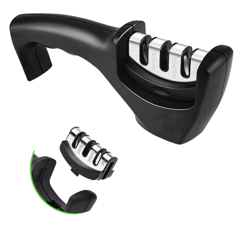 Точилка для ножей Стикхант Zhaolida 3 в 1 Чёрный