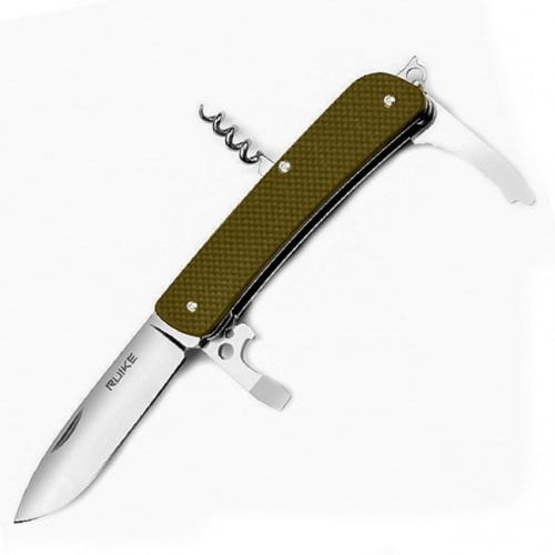 Нож складной Ruike L21-G Клинок 8.5 см с дополнительными функциями Зелёный