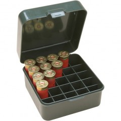 Коробка MTM Shotshell Case S-25D-11 для хранения 25 патронов 12 калибра Зелёный