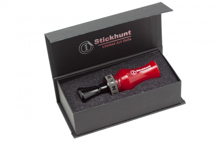 Манок духовой на утку акриловый Stickhunt ArtCalls Dynamite 1 лепесток Красный / Чёрный