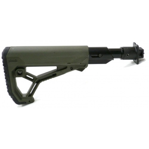 Приклад телескопический Fab Defense M4-VEPR FK SB GL-CORE для Вепрь 12 с амортизатором Зелёный