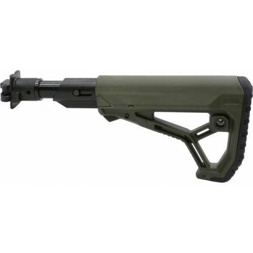 Приклад телескопический Fab Defense M4-VEPR FK SB GL-CORE для Вепрь 12 с амортизатором Зелёный
