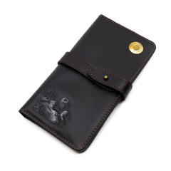 Портмоне Пергама Утки из натуральной кожи Чёрный