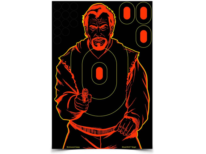 Мишень самоклеящаяся осыпающаяся Birchwood Shoot•N•C Bad Guy Silhouette Target, 12x18",