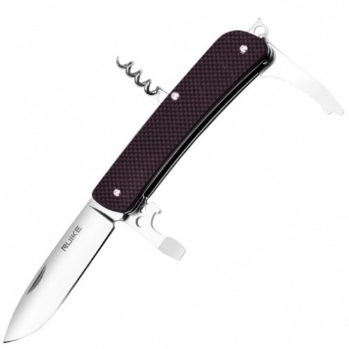 Нож складной Ruike L21-N Клинок 8.5 см с дополнительными функциями Коричневый