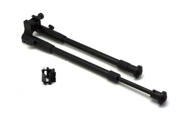 Сошки телескопические Стикхант STS-03 с креплением на ствол и планку Вивера (Weaver)