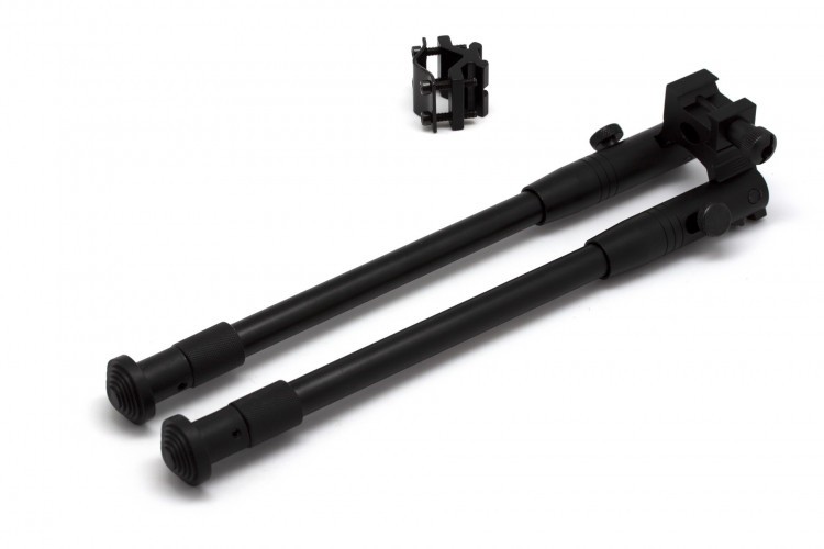 Сошки телескопические Стикхант STS-03 с креплением на ствол и планку Вивера (Weaver)