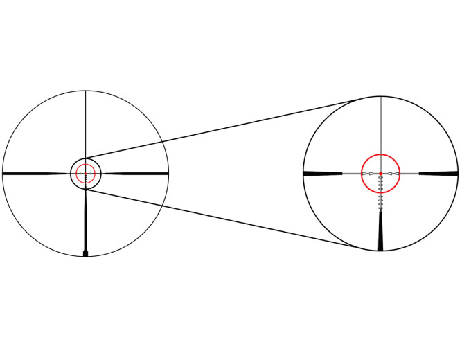 Прицел оптический Gaut Nephrite 1-4x24 Сетка 60 / Подсветка красная