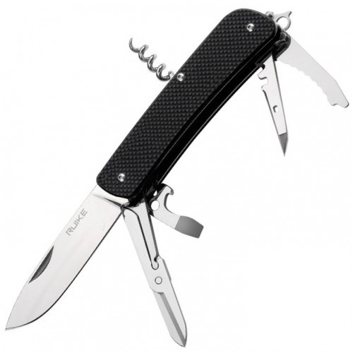 Нож складной Ruike L31-B Клинок 8.5 см с дополнительными функциями Чёрный