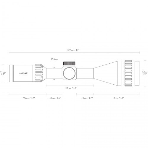 Прицел оптический Hawke Airmax WA 4-12X50 SFP AO WP (13140) Сетка AMX