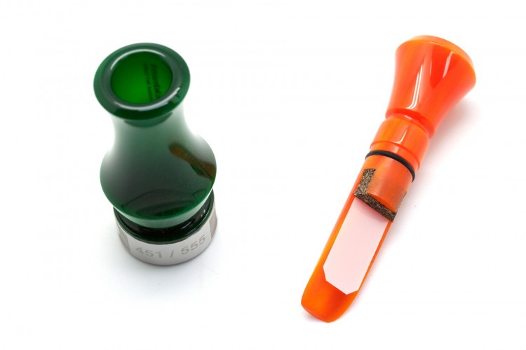 Манок духовой на утку акриловый Stickhunt ArtCalls Emerald 1 лепесток Изумруд / Апельсин