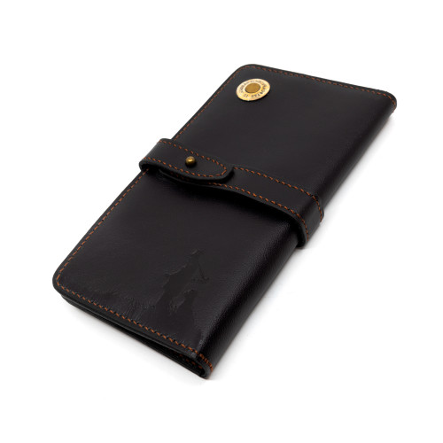 Портмоне Пергама Охотник и собака из натуральной кожи Чёрный
