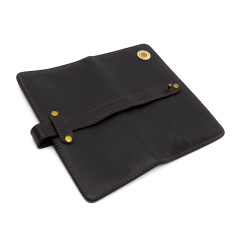 Портмоне Пергама Охотник и собака из натуральной кожи Чёрный