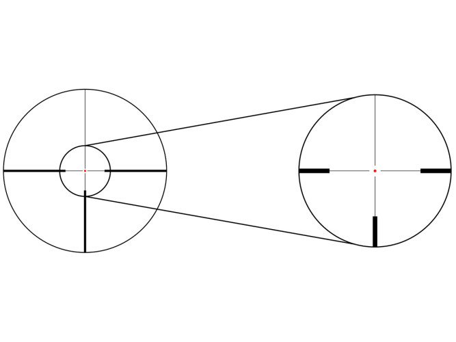 Прицел оптический Gaut Nephrite 1-4x24 Сетка 92 / Подсветка красная