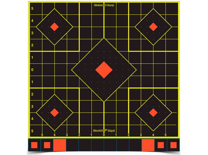 Мишень самоклеящаяся осыпающаяся Birchwood Shoot•N•C Sight-In Target, 12?, 5шт.