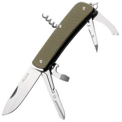 Нож складной Ruike L31-G Клинок 8.5 см с дополнительными функциями Зелёный