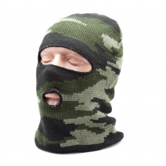 Маска балаклава Стикхант Штурмовик зимняя вязаная 2 отверстия Камуфляж