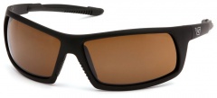 Очки баллистические стрелковые Pyramex Stonewall VGSB418T Anti-fog Коричневые 23%