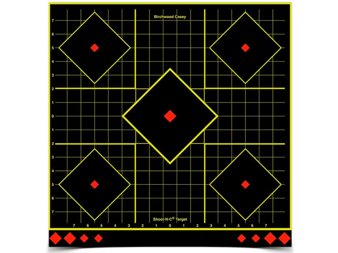 Мишень самоклеящаяся осыпающаяся Birchwood Shoot•N•C Sight-In Target, 17.25?, 5шт.