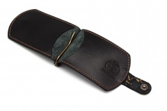 Купюродержатель Пергама Утка из натуральной кожи Чёрный