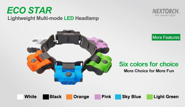 Налобный фонарь Nextorch ECO-STAR  светодиодный 30 lm Чёрный