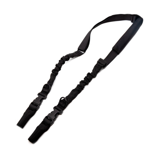 Ремень оружейный PMX Tactical PMX-12 II на 2 точки с амортизатором Чёрный