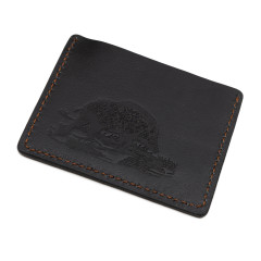 Картхолдер для карт Пергама Кабан из натуральной кожи Чёрный