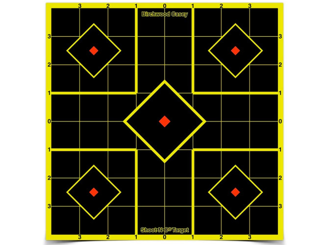 Мишень самоклеящаяся осыпающаяся Birchwood Shoot•N•C Sight-In Target, 8?, 15шт.