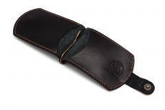 Купюродержатель Пергама Медведь из натуральной кожи черный