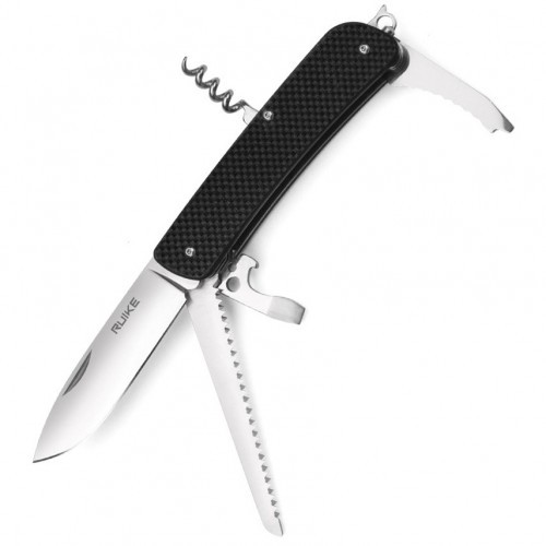 Нож складной Ruike L32-B Клинок 8.5 см с дополнительными функциями Чёрный