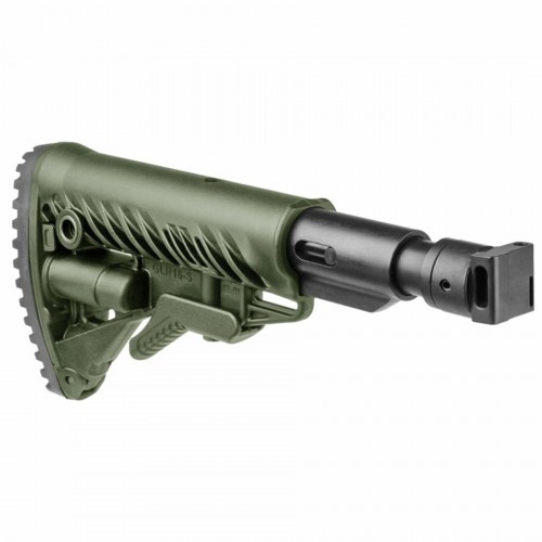 Приклад телескопический Fab Defense M4-SAIGA SB для АК-74М / АК-100-е / Сайга с амортизатором Хаки