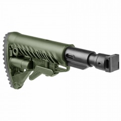 Приклад телескопический Fab Defense M4-SAIGA SB для АК-74М / АК-100-е / Сайга с амортизатором Хаки
