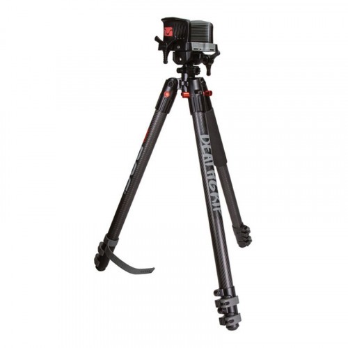 Опора телескопическая для оружия BOG Deathgrip 1099443 22 - 150 см с зажимом Карбон