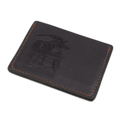 Картхолдер для карт Пергама Лось из натуральной кожи Чёрный