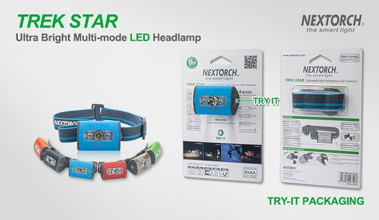 Налобный фонарь Nextorch TREK-STAR Свет - Холодный / Красный 220 lm