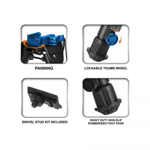 Сошки телескопические Leapers UTG TL-BP78Q быстросъемные, крепление на Антабку и Weaver / Picatinny