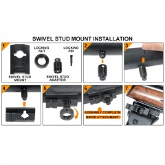 Сошки телескопические Leapers UTG TL-BP78Q быстросъемные, крепление на Антабку и Weaver / Picatinny