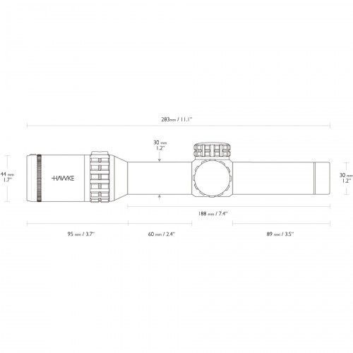 Прицел оптический Hawke Frontier 30 IR 1-6X24 (18400) Сетка L4A