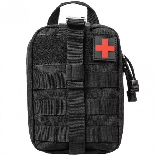 Аптечка тактическая Rusforce Emergency для хранения медикаментов 20x15x8 см Чёрный