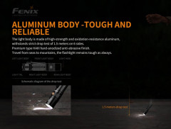 Фонарь повседневный Fenix PD36R Свет - Белый (Холодный) 1600 lm 283 м