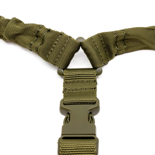 Ремень оружейный PMX Tactical PMX-11 II на 1 точку с амортизатором Зелёный