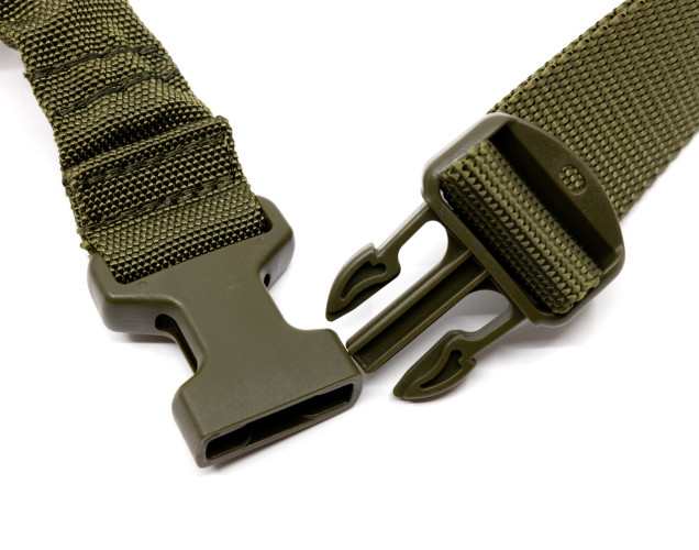 Ремень оружейный PMX Tactical PMX-11 II на 1 точку с амортизатором Зелёный